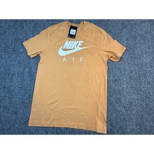 Nike Air Logo Tee Tan Small NWT